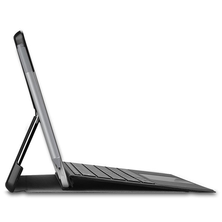 EIDERWOOD Microsoft Surface Go 4 Faux Leather Flip Case - Black