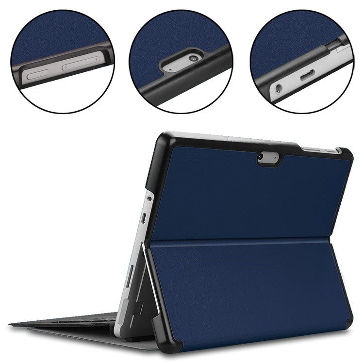 EIDERWOOD Microsoft Surface Go 4 Faux Leather Flip Case - Blue