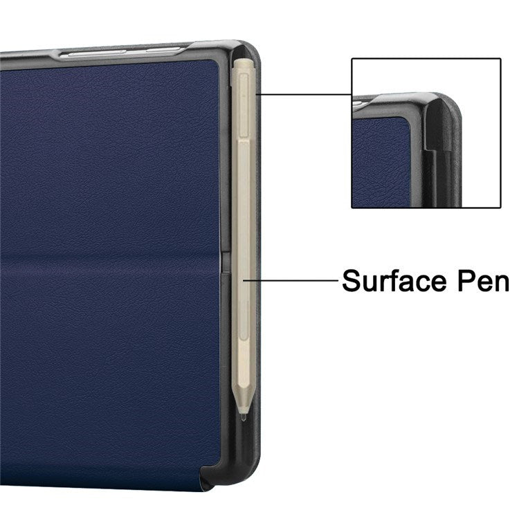 EIDERWOOD Microsoft Surface Go 4 Faux Leather Flip Case - Blue