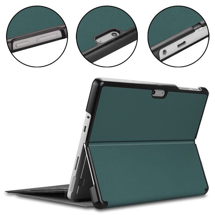 EIDERWOOD Microsoft Surface Go 4 Faux Leather Flip Case - Green