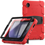 Samsung Galaxy Tab A9 Tough Case w. Kickstand - Red / Black