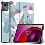 EIDERWOOD Lenovo Tab M11 Tri-Fold PU Flip Case with Sleep / Wake-up Function - Unicorn