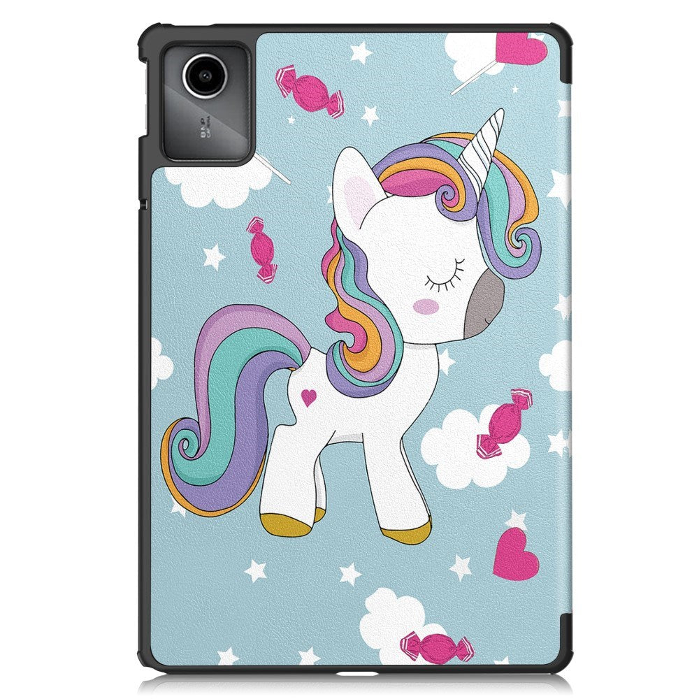 EIDERWOOD Lenovo Tab M11 Tri-Fold PU Flip Case with Sleep / Wake-up Function - Unicorn