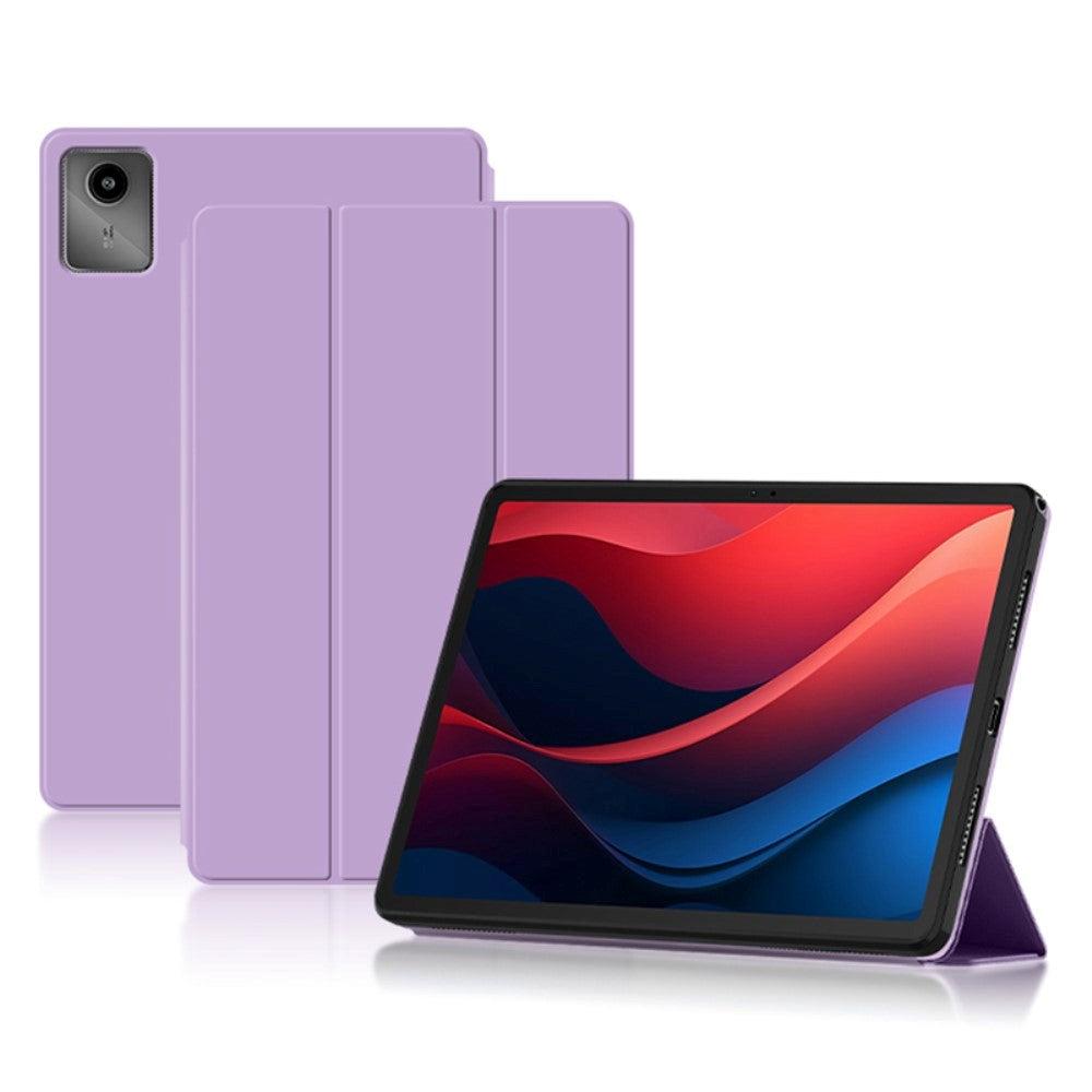 Lenovo Tab M11 Tri-Fold Leather Case - Purple