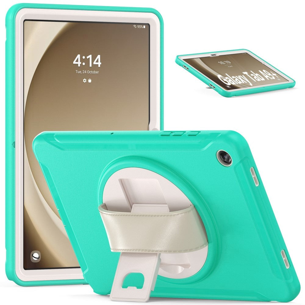 Samsung Galaxy Tab A9+ (Plus) Tough Case w. Handholder & Kickstand - Mint Green