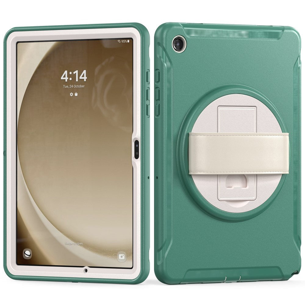 Samsung Galaxy Tab A9+ (Plus) Tough Case w. Handholder & Kickstand - Green