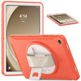 Samsung Galaxy Tab A9+ (Plus) Tough Case w. Handholder & Kickstand - Orange