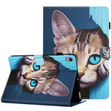 iPad 10.9" ( 2022) Faux Leather Case w. Kickstand & Card Holder - Cat