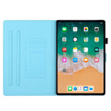 iPad 10.9" (2022) Leather Case w. Kickstand & Card Holder - Gold / Blue Marble