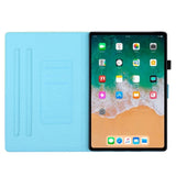 iPad 10.2" (2021 / 2020 / 2019) Leather Case w. Kickstand & Card Holder - Blue / Purple Marble