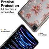 iPad Pro 11" ( 2022 / 2021 / 2020 / 2018) Flexible Plastic Case - Flowers and Pearls