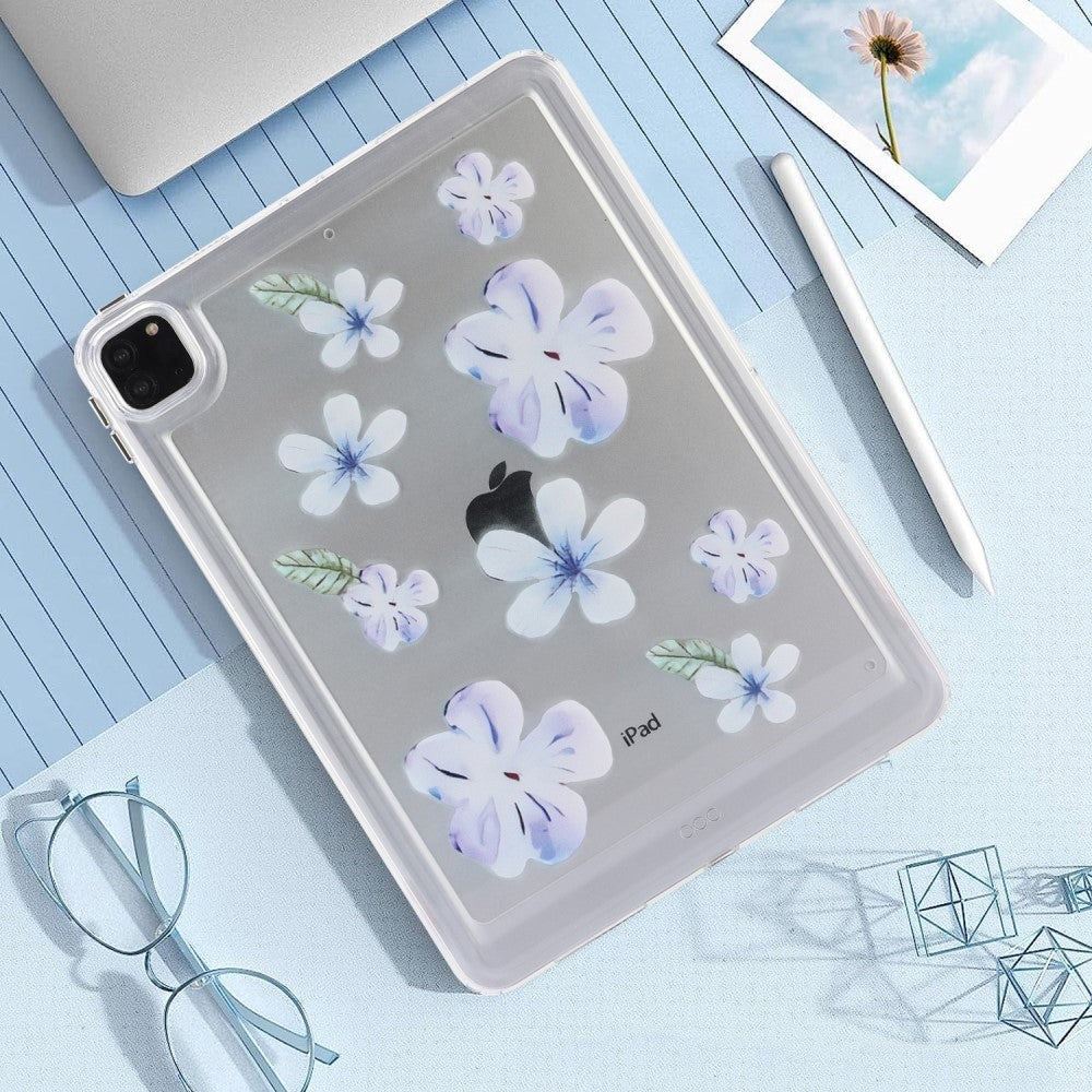 iPad Pro 11" ( 2022 / 2021 / 2020 / 2018) Flexible Plastic Case - Purple Flowers