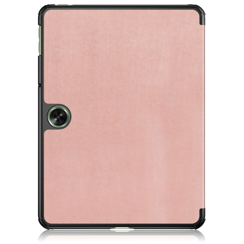 OnePlus Pad Go Tri-Fold Leather Case w. Stand - Rose Gold