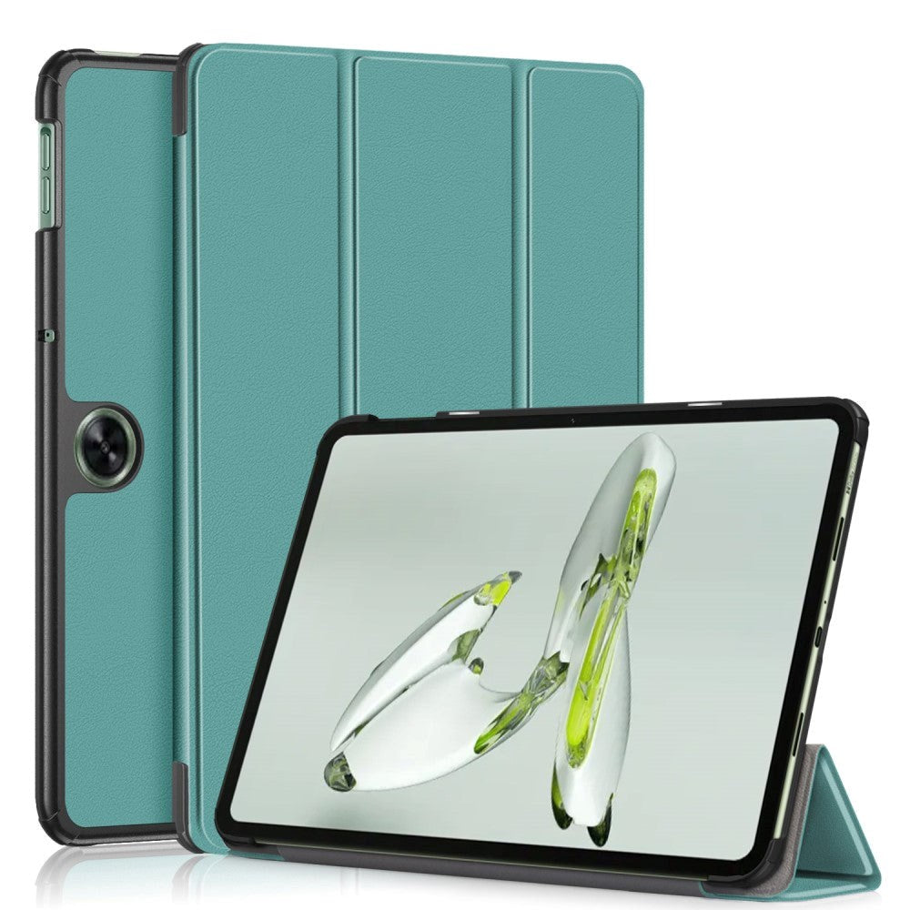 OnePlus Pad Go Tri-Fold Leather Case w. Stand - Turquoise