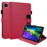 iPad Pro 11" (2022 / 2021 / 2020) Leather Flip Case w. Animal Motif - Red