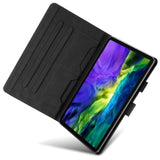 iPad Pro 11" (2022 / 2021 / 2020) Leather Flip Case w. Animal Motif - Black