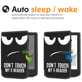 Pocketbook Verse Pro PU Leather Flip Case w. Seelp/ Wake-up Function - "Don't Touch My E-Reader"