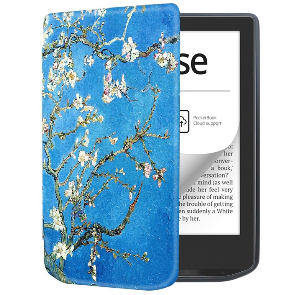 Pocketbook Verse Pro PU Leather Flip Case w. Seelp/ Wake-up Function - Flower branches