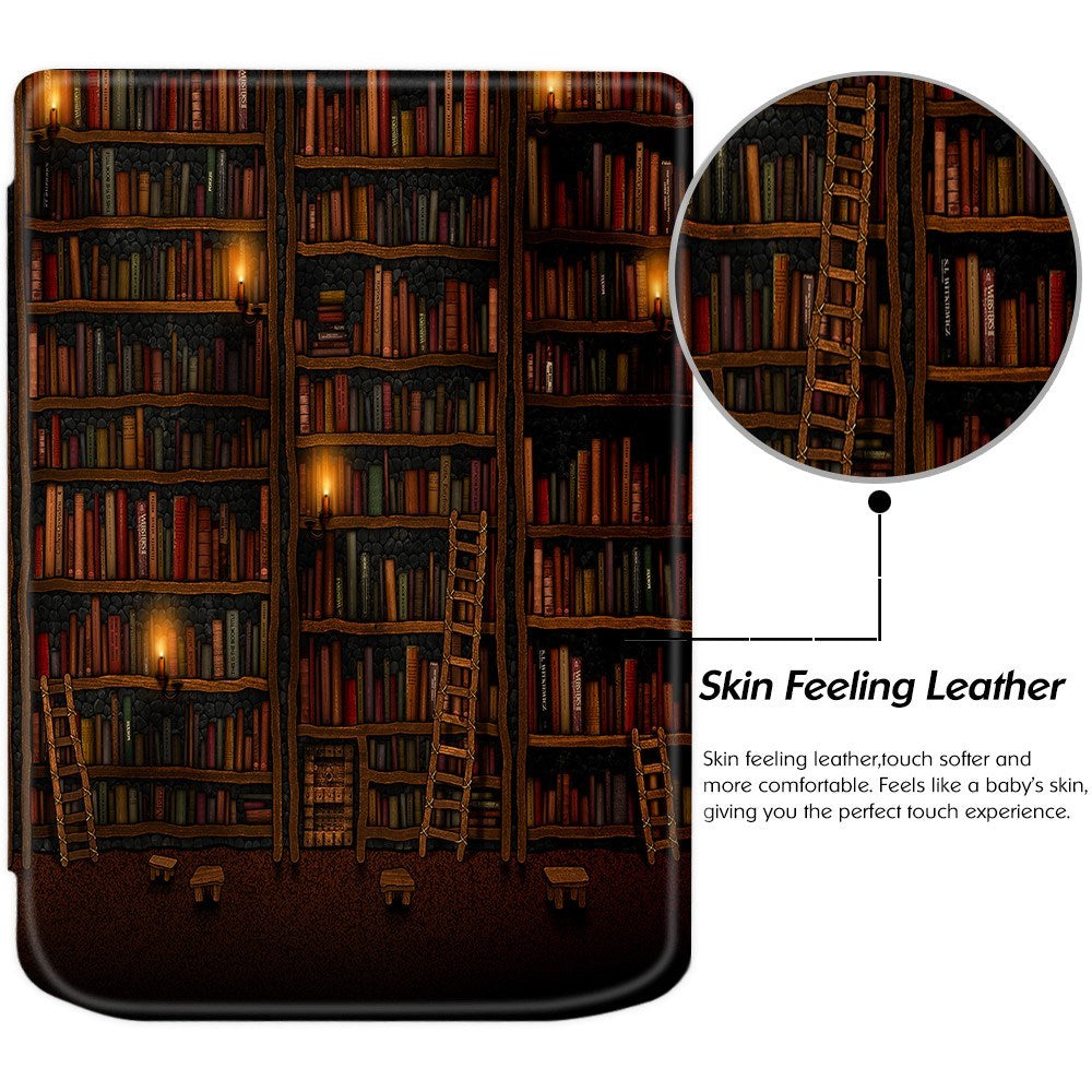 Pocketbook Verse Pro PU Leather Flip Case w. Seelp/ Wake-up Function - Bookshelf