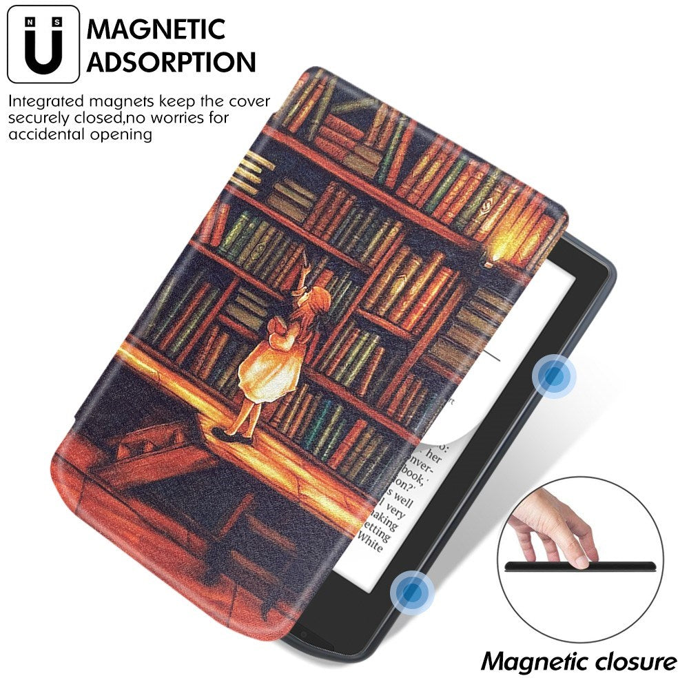 Pocketbook Verse Pro PU Leather Flip Case w. Seelp/ Wake-up Function - Library