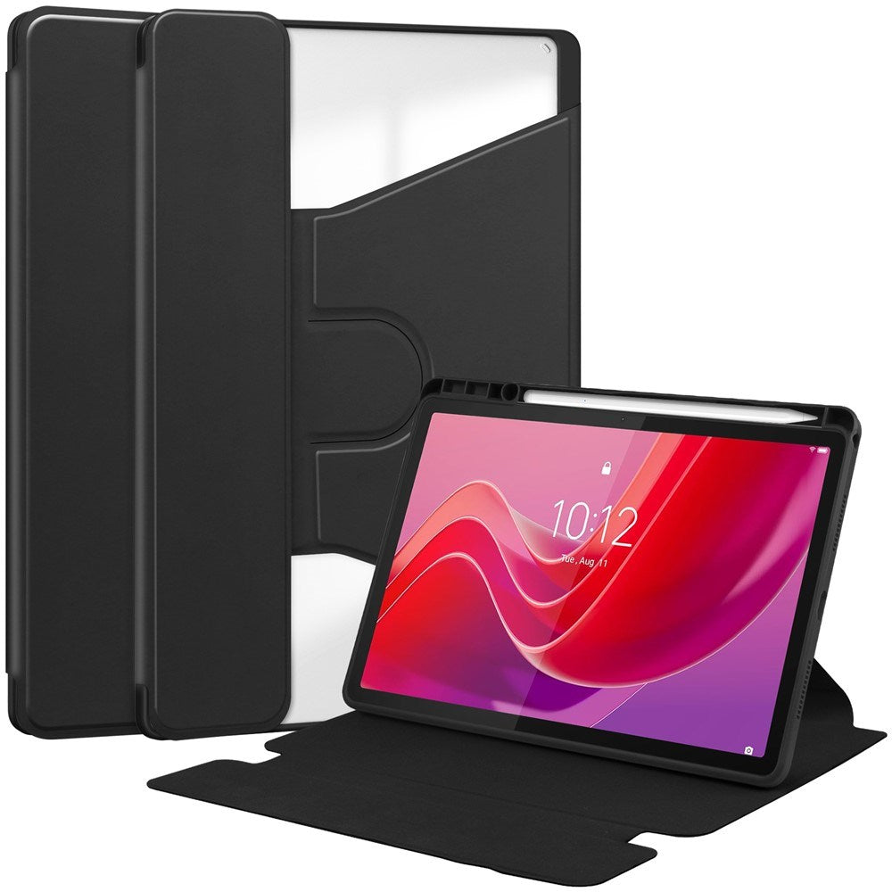 Lenovo Idea Tab 11" / Tab M11 EIDERWOOD Tablet Flip Case with Stylus Pen Holder - Black
