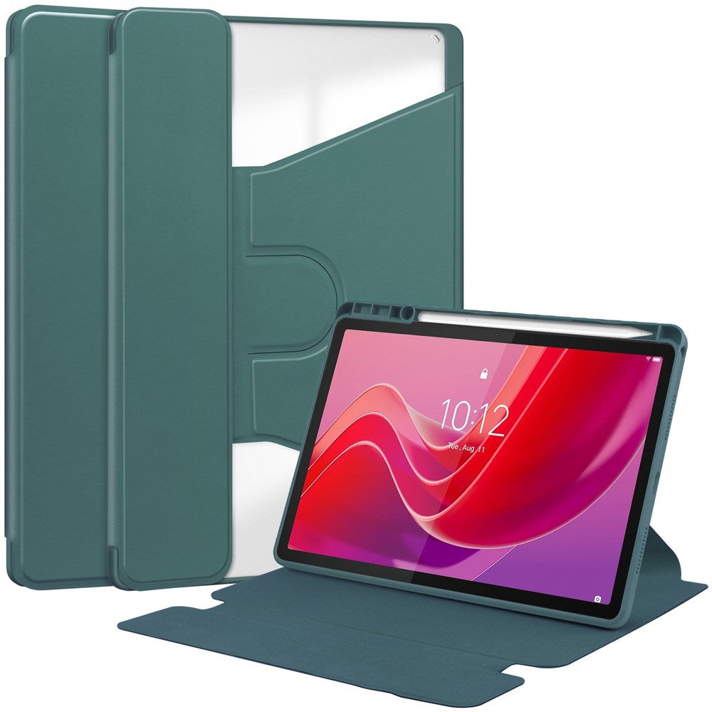 Lenovo Idea Tab 11" / Tab M11 EIDERWOOD Tablet Flip Case with Stylus Pen Holder - Green