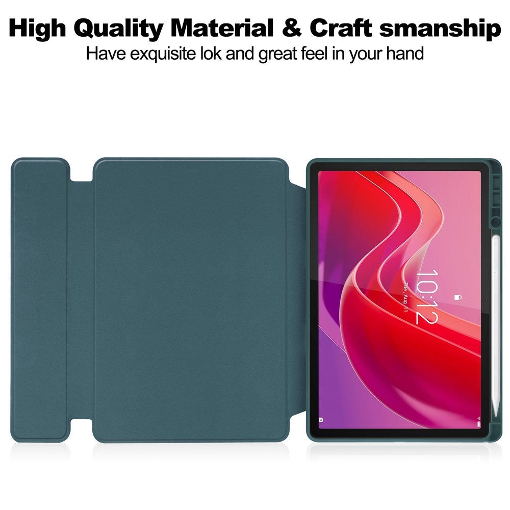 Lenovo Idea Tab 11" / Tab M11 EIDERWOOD Tablet Flip Case with Stylus Pen Holder - Green