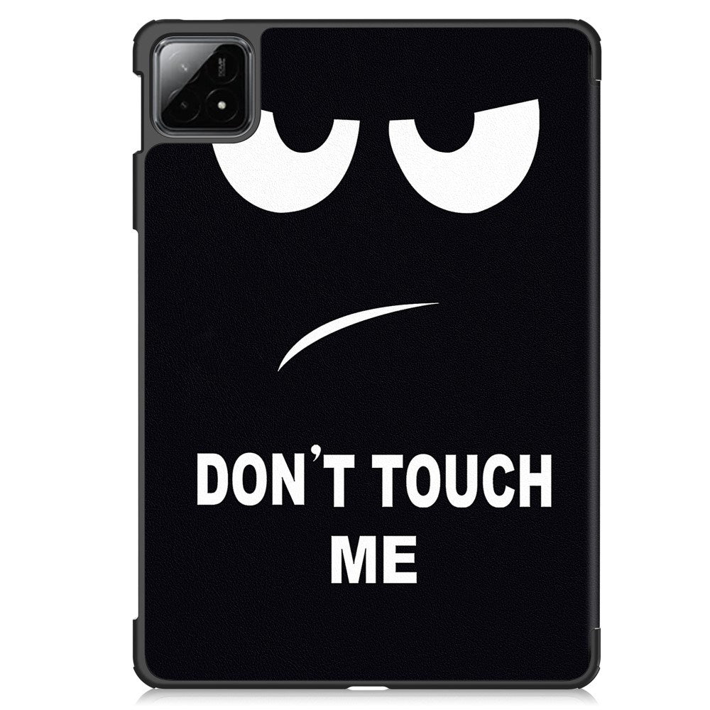 EIDERWOOD Xiaomi Pad 6S Pro Tri-Fold PU Flip Case with Sleep / Wake-up Function - "Don't Touch Me"