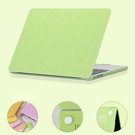 MacBook Air 15 M2/M3 (2023 2024) Hard Plastic Case with Glitter Design - Green