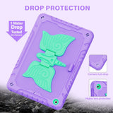 EIDERWOOD iPad 10.2" (2021 / 2020 / 2019) Unicorn Kickstand Kids Case - Purple / Green