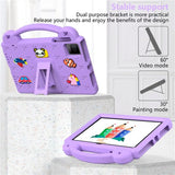 EIDERWOOD TCL Tab 10 Gen 2 / T-Mobile REVVL TAB Kids Case w. Kickstand & Hand Holder - Purple