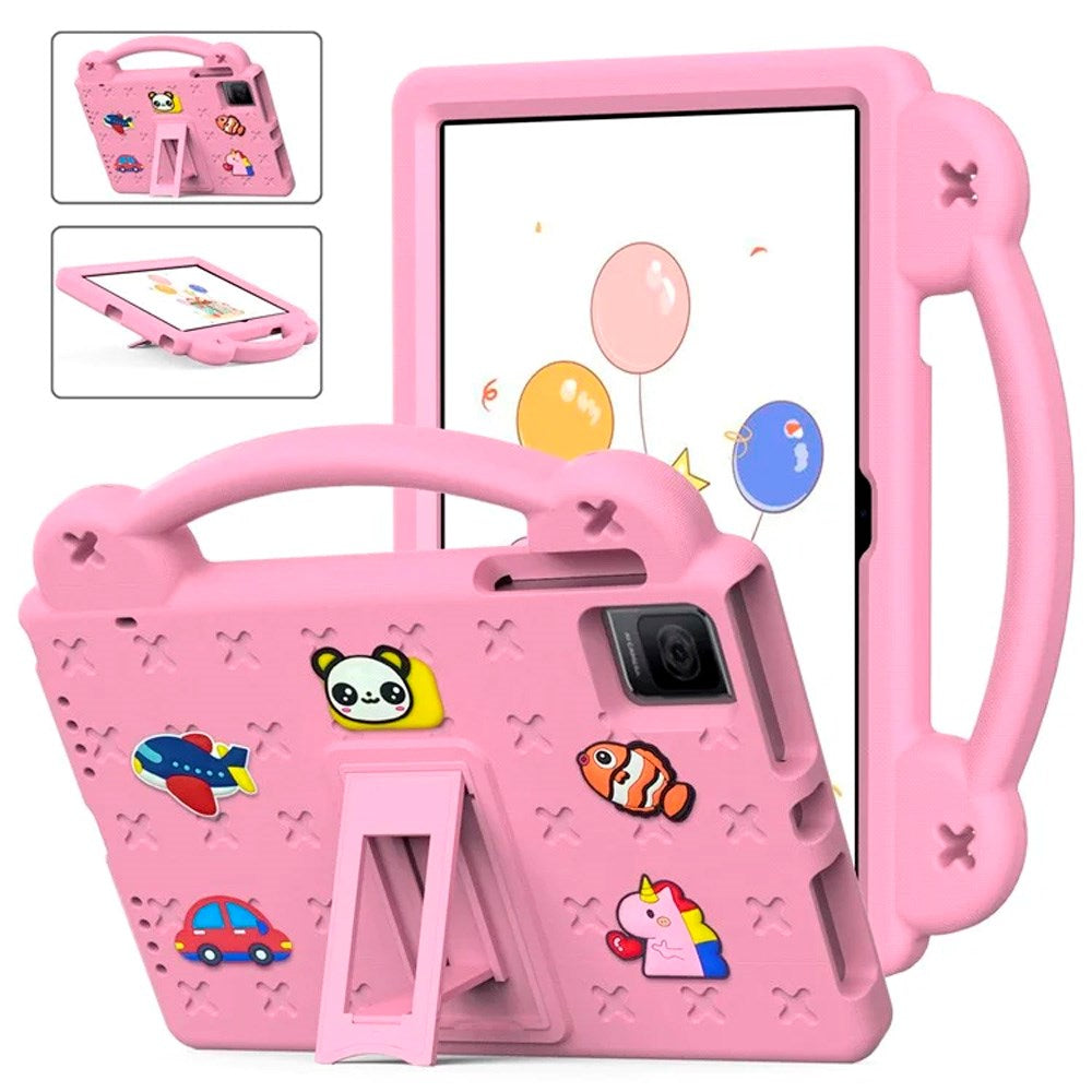 EIDERWOOD TCL Tab 10 Gen 2 / T-Mobile REVVL TAB Kids Case w. Kickstand & Hand Holder - Pink