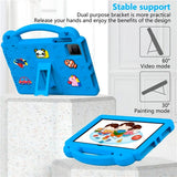 EIDERWOOD TCL Tab 10 Gen 2 / T-Mobile REVVL TAB Kids Case w. Kickstand & Hand Holder - Blue