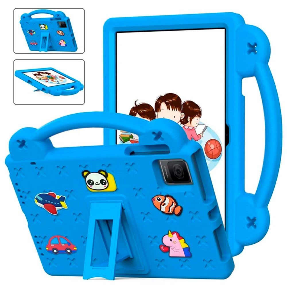 EIDERWOOD TCL Tab 10 Gen 2 / T-Mobile REVVL TAB Kids Case w. Kickstand & Hand Holder - Blue