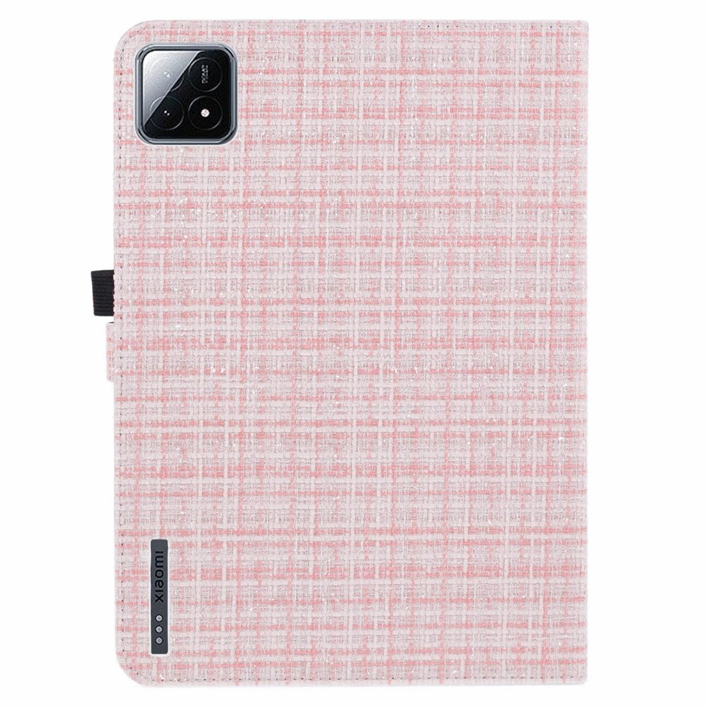 EIDERWOOD Xiaomi Pad 6S Pro Fabric Covered Leather Case w. Stand Function - Pink