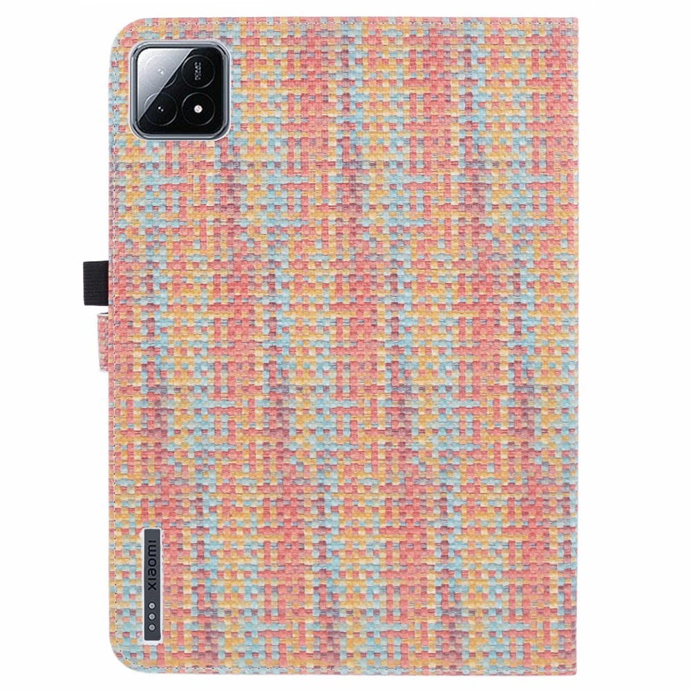 EIDERWOOD Xiaomi Pad 6S Pro Fabric Covered Leather Case w. Stand Function - Rainbow