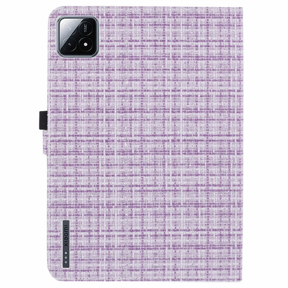 EIDERWOOD Xiaomi Pad 6S Pro Fabric Covered Leather Case w. Stand Function - Purple