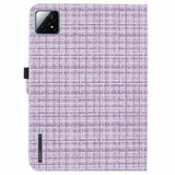 EIDERWOOD Xiaomi Pad 6S Pro Fabric Covered Leather Case w. Stand Function - Purple