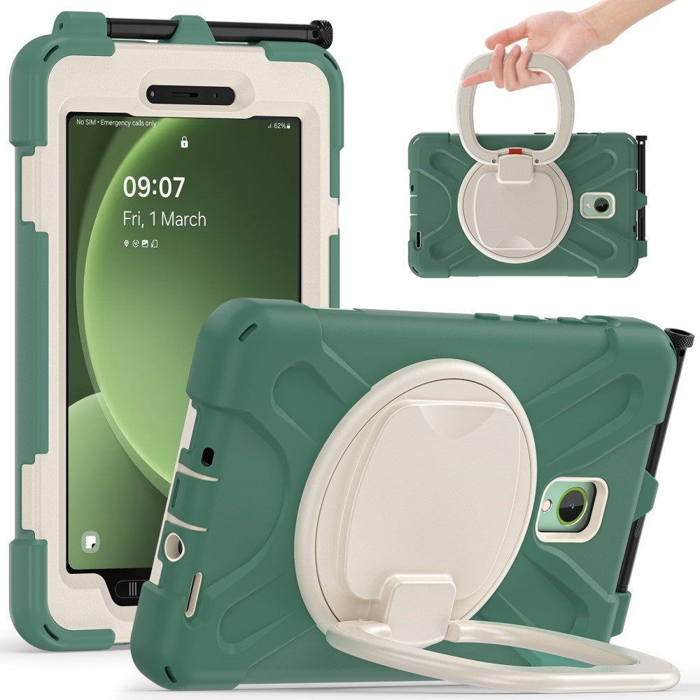 EIDERWOOD Samsung Galaxy Tab Active5 Tough Case w. Handholder & Kickstand - Green