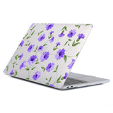 Macbook Pro 14 M1/M2/M3 (2021/2023) Hard Plastic Cover - Purple Flowers