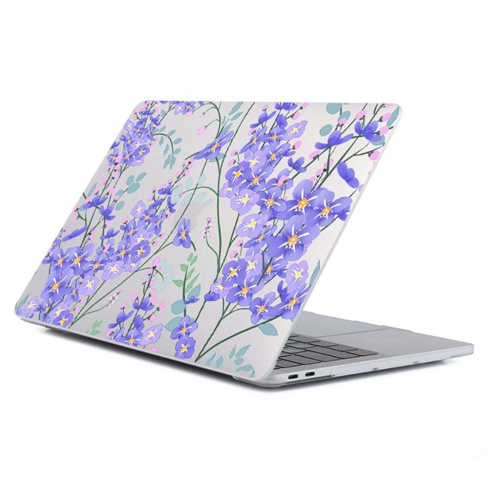 Macbook Pro 14 M1/M2/M3/M4 (2021-2024) Hard Plastic Cover - Pink / Purple Flowers