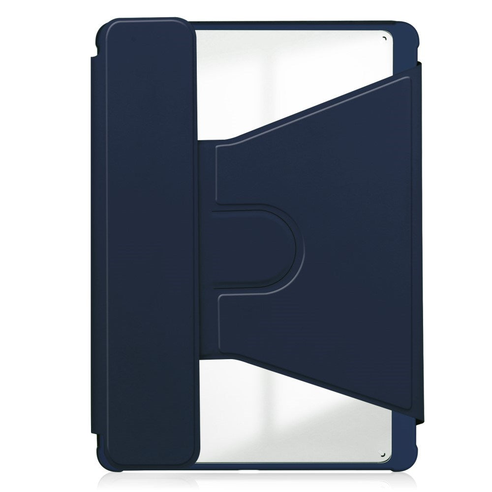 EIDERWOOD iPad Pro 11" (2024) Hybrid Flip Case w. Rotating Stand Function - Transparent / Dark Blue