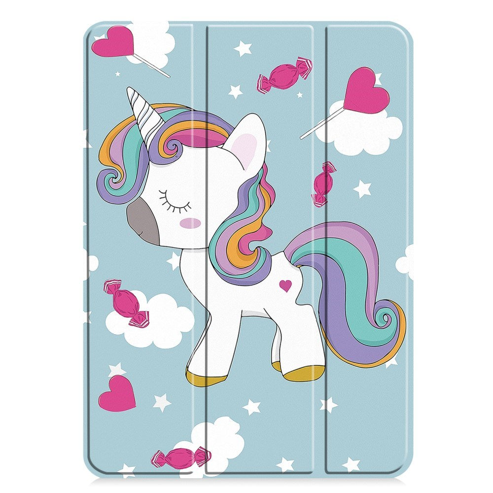 EIDERWOOD iPad Pro 11" (2024) Tri-Fold PU Flip Case with Sleep / Wake-up Function - Unicorn