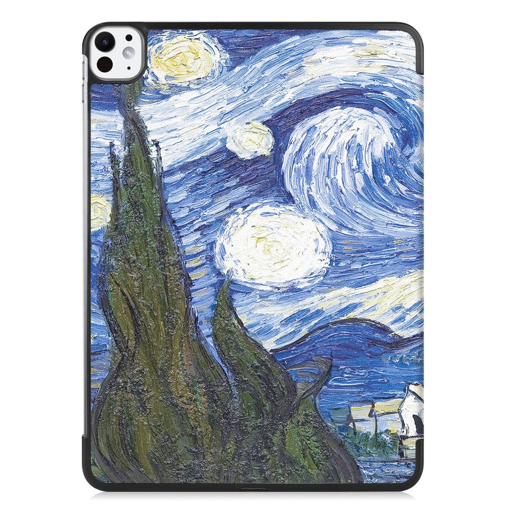 EIDERWOOD iPad Pro 11" (2024) Tri-Fold PU Flip Case with Sleep / Wake-up Function - Starry Sky