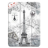 EIDERWOOD iPad Pro 11" (2024) Tri-Fold PU Flip Case with Sleep / Wake-up Function - The Eiffel Tower