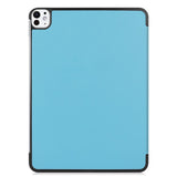 EIDERWOOD iPad Pro 11" (2024) Tri-Fold Leather Flip Case - Light Blue