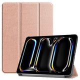 EIDERWOOD iPad Pro 11" (2024) Tri-Fold Leather Flip Case - Rose Gold