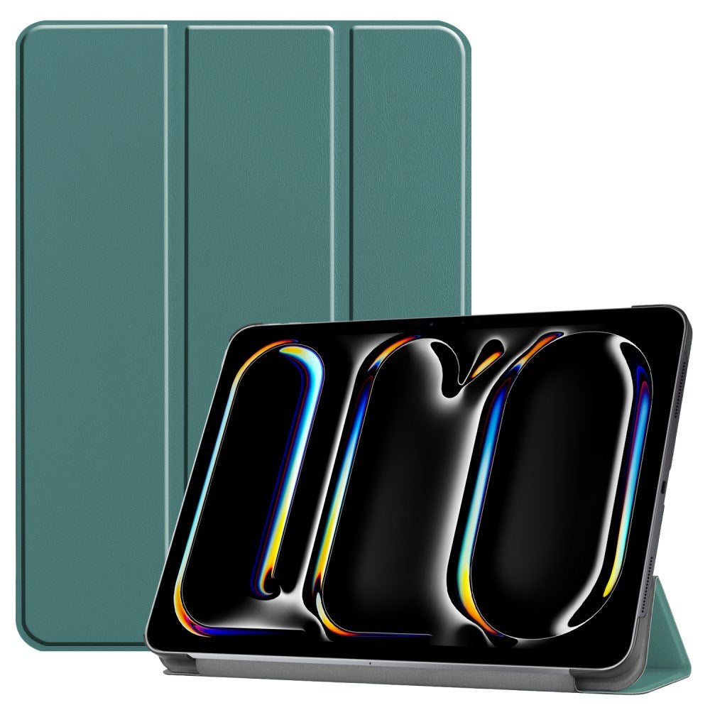 EIDERWOOD iPad Pro 11" (2024) Tri-Fold Leather Flip Case - Green