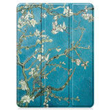 EIDERWOOD iPad Pro 11" (2024) Tri-Fold Faux Leather Flip Case w. Wake-up / Sleep Function - Flowers