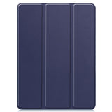 EIDERWOOD iPad Pro 11" (2024) Tri-Fold Artificial Leather Flip Case w. Apple Pencil Holder - Blue